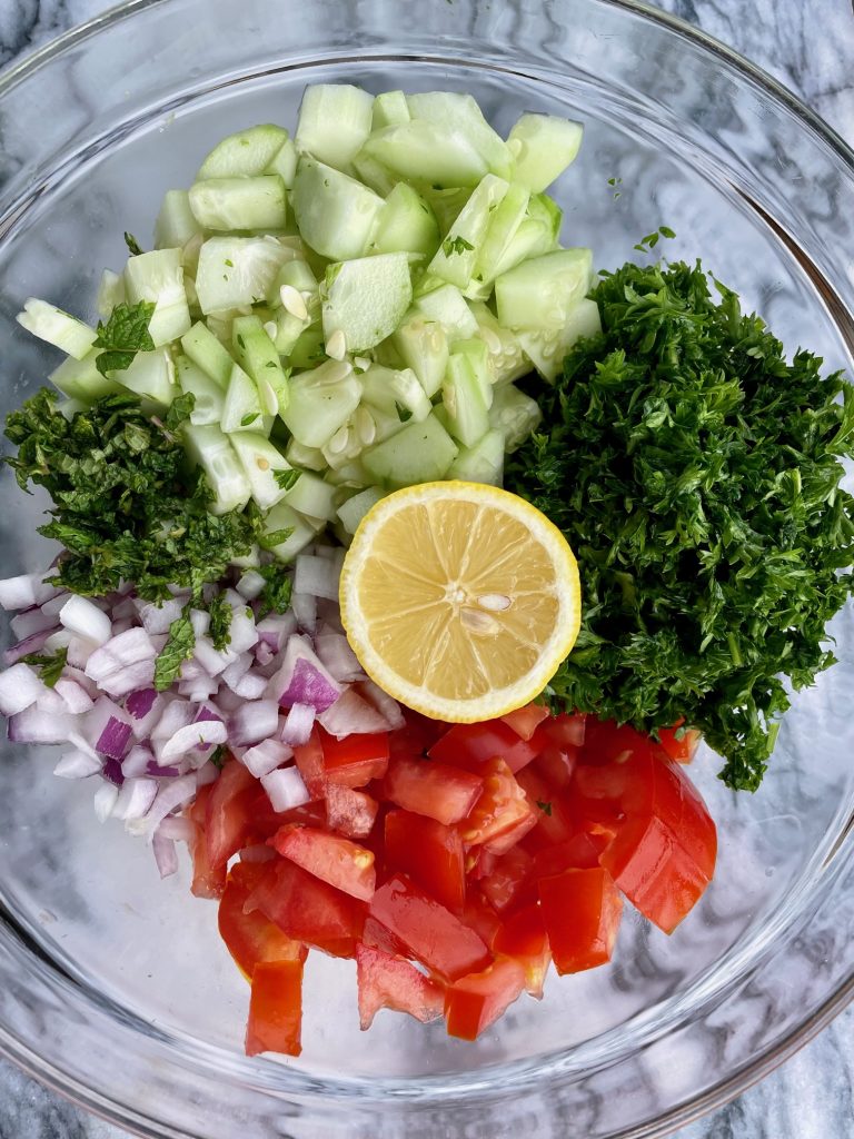 healthy raw Hemp seed tabouli salad recipe