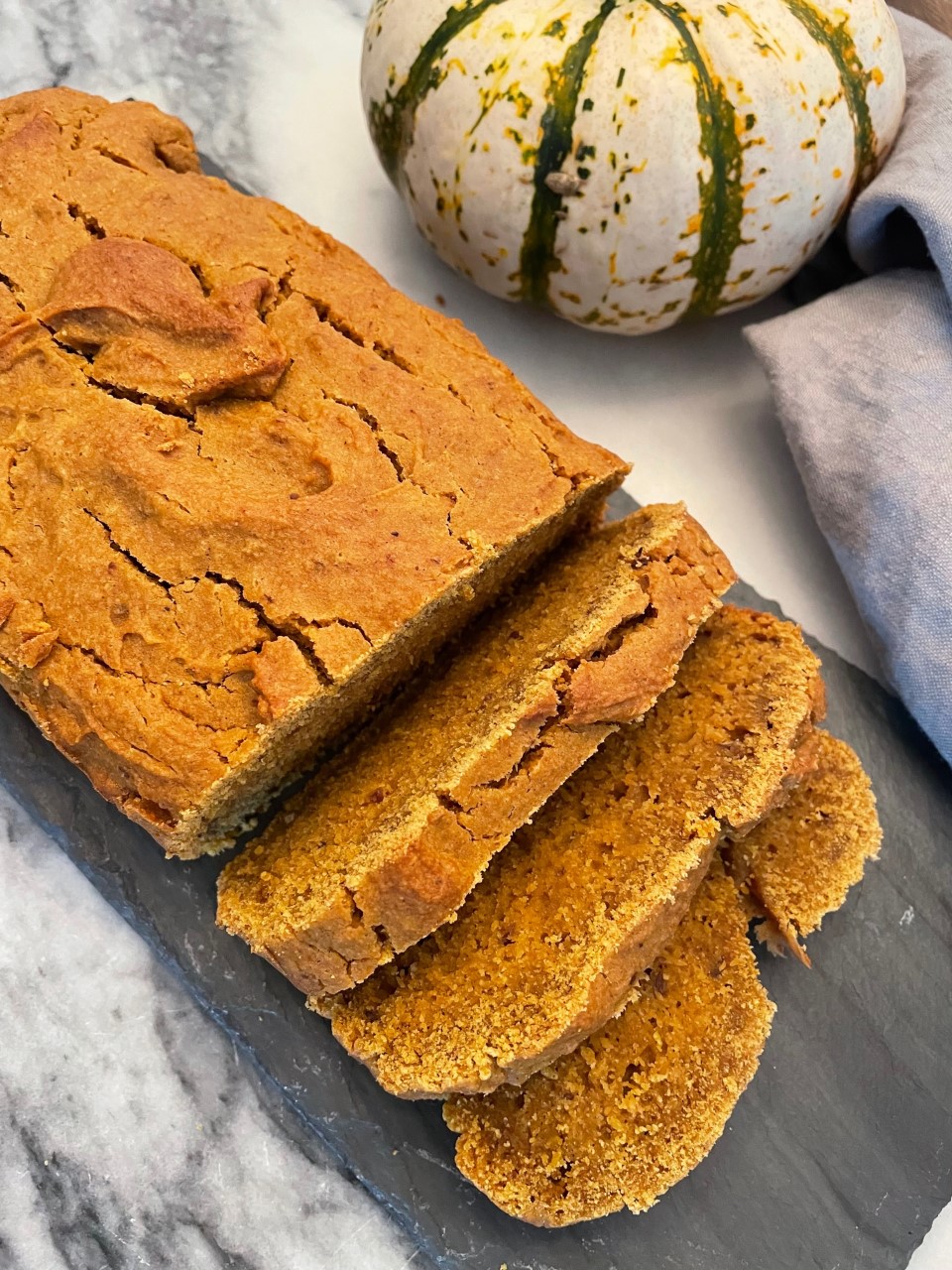 Easy Healthy Pumpkin Bread Recipe - Gluten Free, Dairy Free, Egg Free, Refined Sugar Free