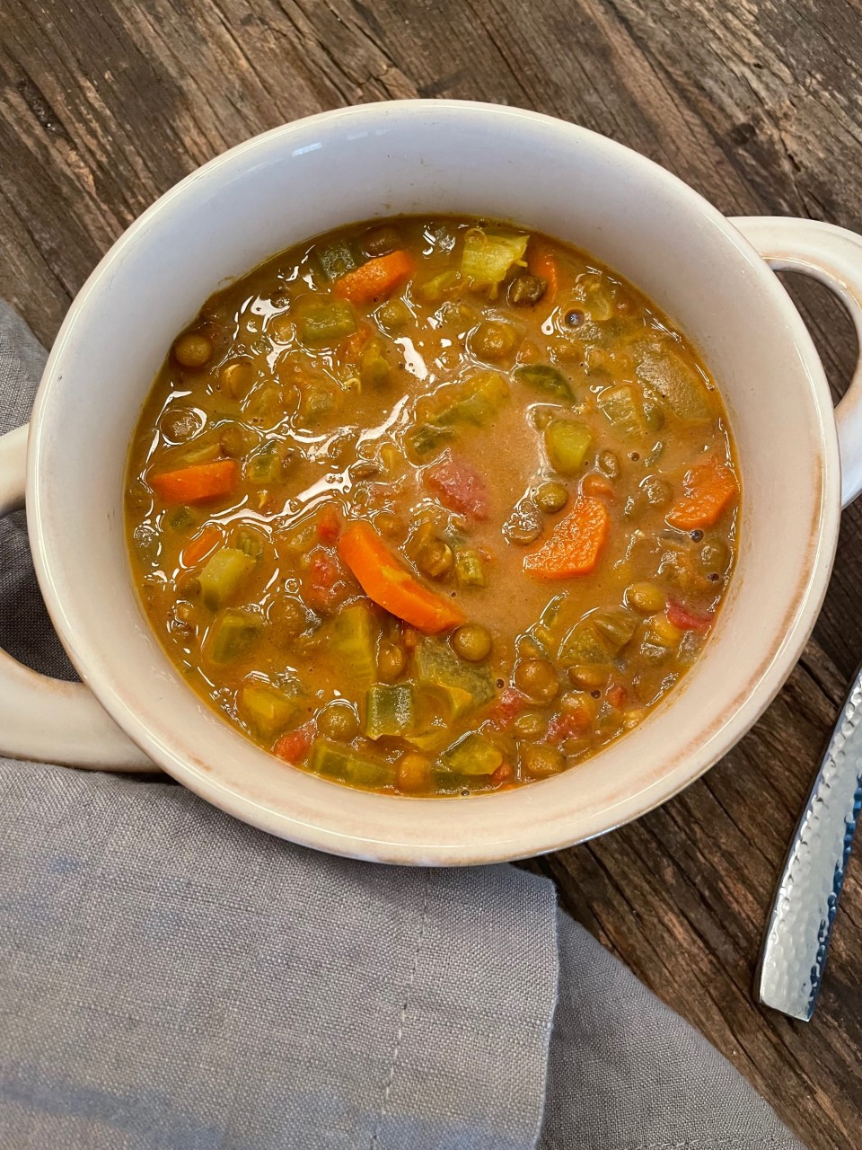 Vegetable Lentil Curry Soup Recipe