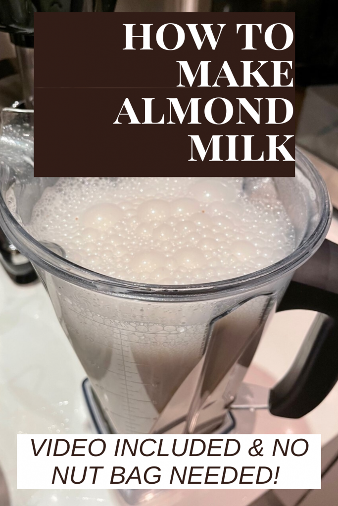 How To Make Homemade Almond Milk Without Nut Bag. YouTube Video Included.