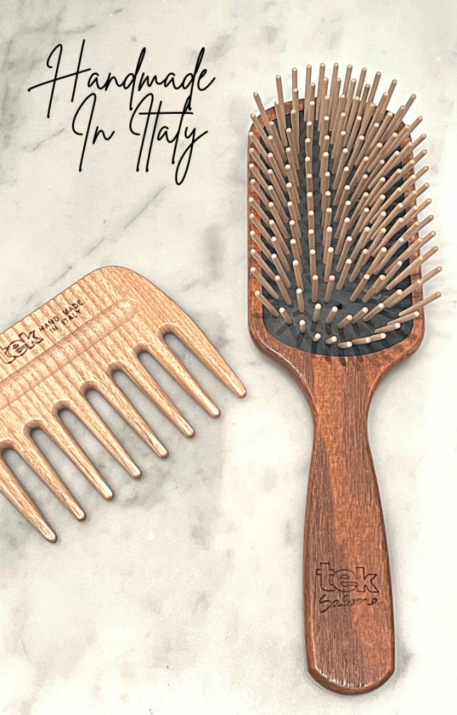 Italy's Tek Hair Brushes & Combs best for breakage, thick, fine, curly, and frizzy hair