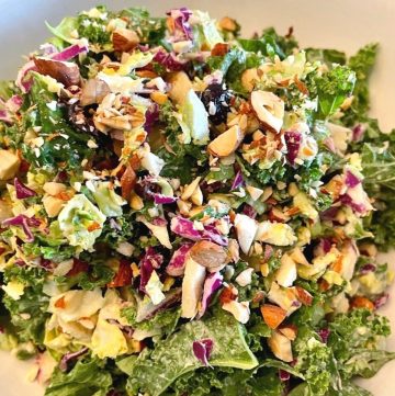Kale Brussels Maple Tahini Salad Recipe