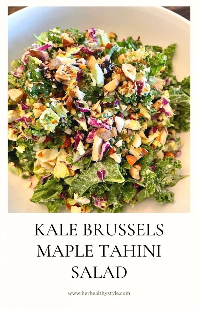 Kale Brussels Maple Tahini Salad Recipe
