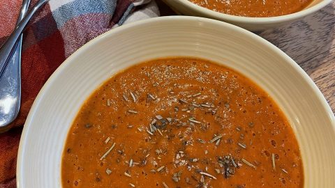 Easy Healthy Roasted Creamy Tomato Soup Recipe