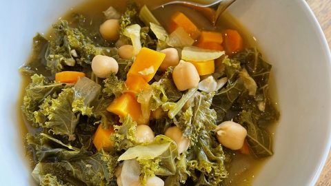 Kale Chickpea Lemon Soup Recipe Easy Healthy
