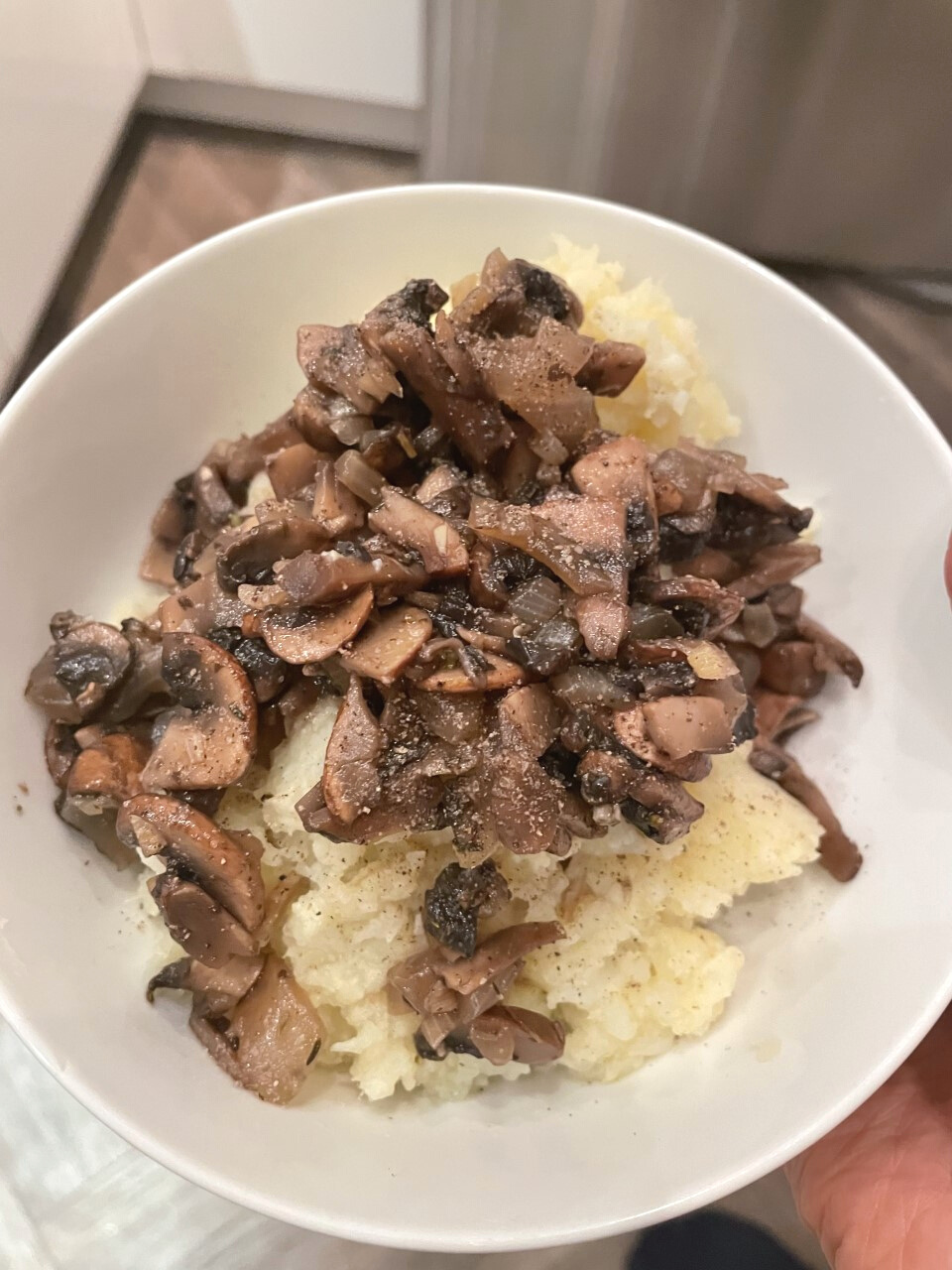 Cauliflower Potato Mushroom Mash Potatoes Recipe