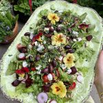 Mom's Summer Salad Fresh Herbs Edible Flowers Recipe