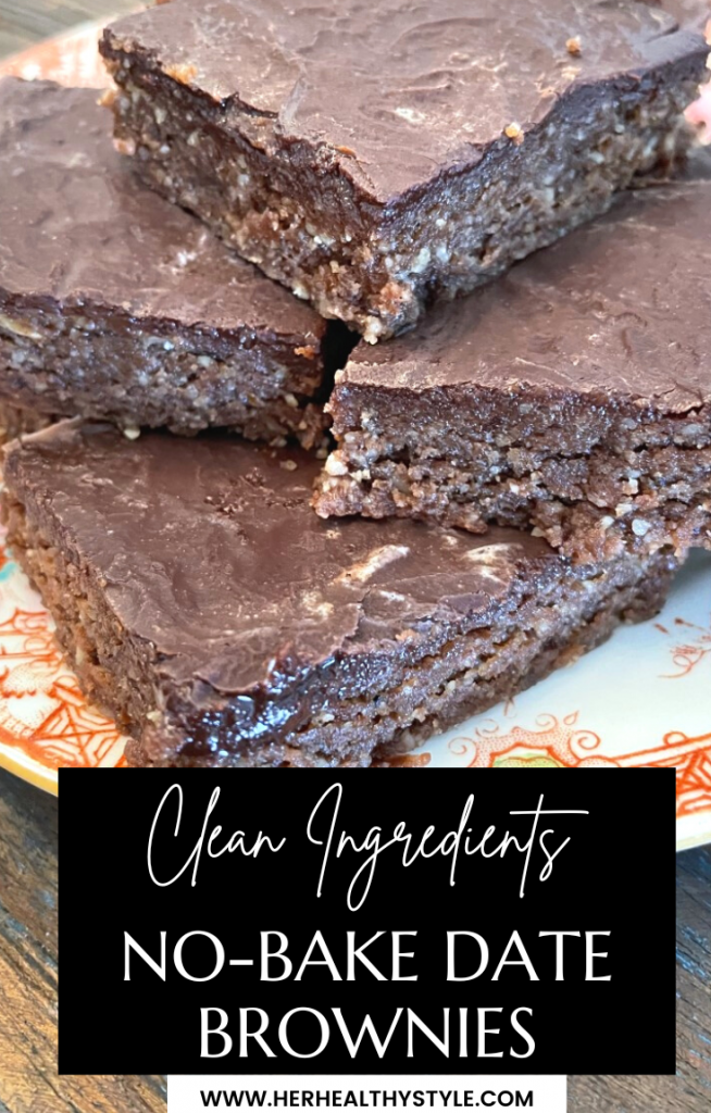 No-Bake Raw Date Brownies Recipe Healthy Easy Clean Vegan
