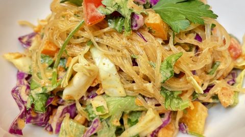 Kelp Noodle Thai Salad + Almond Butter Dressing