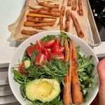 Roasted Carrot Salad + Sweet Creamy Avocado Dressing - Healthy Easy Salad Recipe