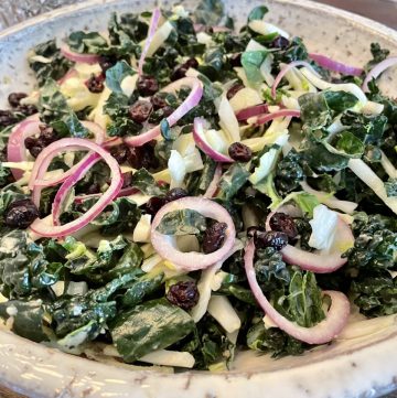 Kale Cabbage Fennel Salad - Easy Healthy Recipe