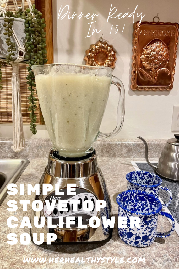 Simple Stovetop Cauliflower Soup - Easy Healthy 15 minute recipe