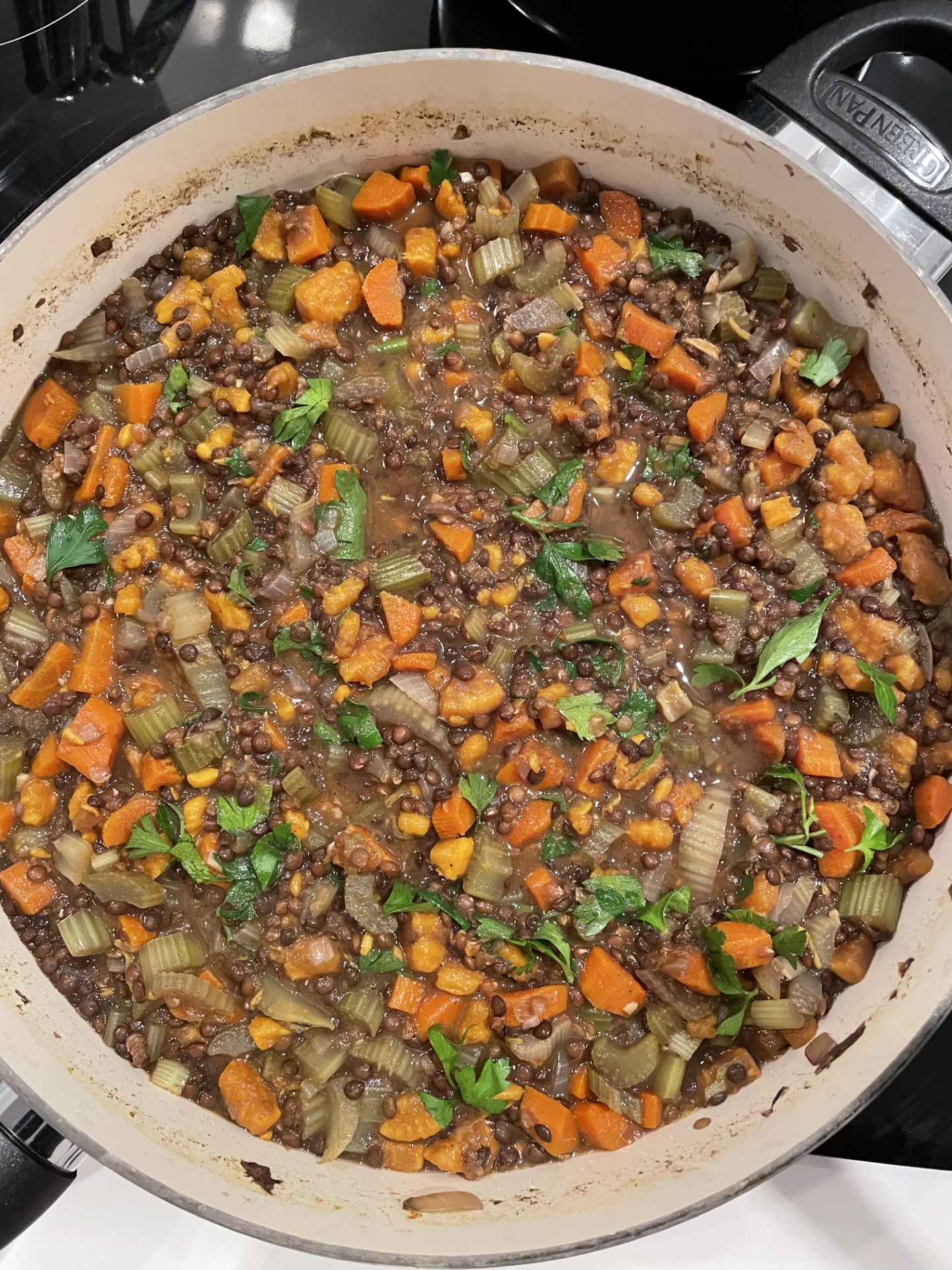 Lentil Sweet Potato Stew - Easy Healthy Fall Soup Recipe