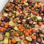 Herb Maple Roasted Carrots Brussels Easy Healthy Fall Winter Holiday REcipes