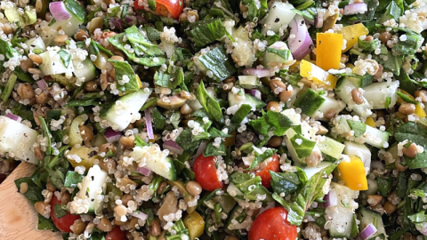 Vibrant Healthy Lentil Rainbow Salad - Batch Lunches