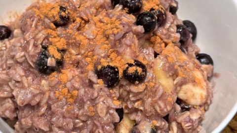 healthy Hearty Blueberry Banana Oatmeal recipe